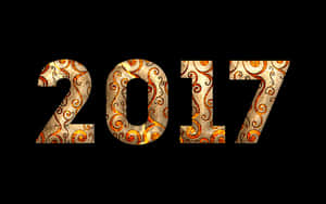 Golden_ New_ Year_2017 PNG with transparent background