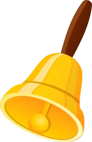 Golden Notification Bell Icon PNG Image