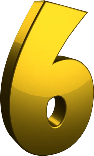 Golden Number63 D Graphic PNG Image