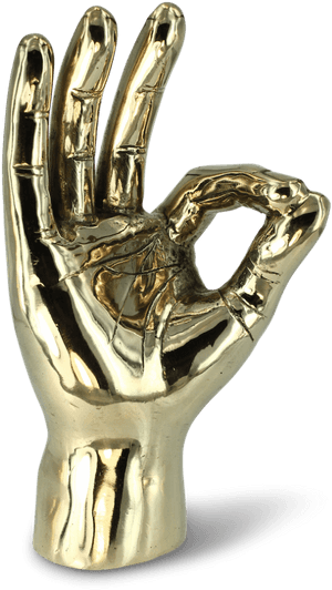 Pinchy & Co A-ok Hand - Bronze Sculpture, HD Png Download PNG image with transparent background