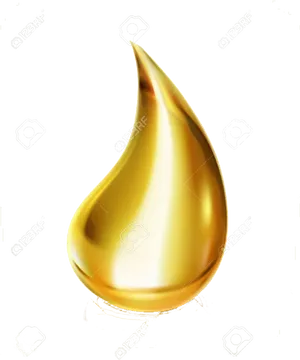 Golden Oil Drop Graphic PNG Image