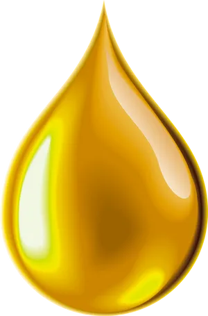 Golden Oil Drop Illustration.png PNG Image