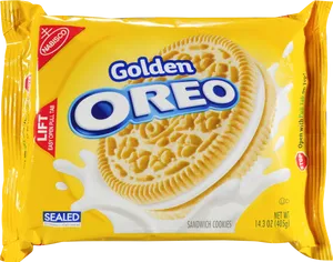 Golden Oreo Cookie Package PNG Image