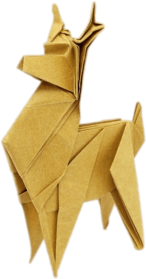 Origami Reindeer - Transparent Background Origami Transparent, HD Png Download PNG