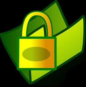 Golden Padlock Security Icon PNG with transparent background