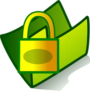 Golden Padlock Security Icon PNG Image