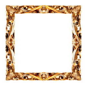 Golden Photo Frame PNG   ahe PNG image with transparent background