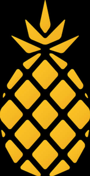 Golden Pineapple Icon PNG image with transparent background