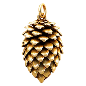 Golden Pinecone Charm Png Jtj34 PNG Image