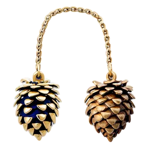 Golden Pinecone Charm Png Ubr23 PNG Image