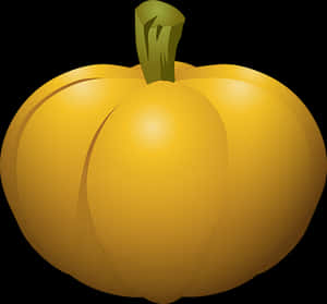 Golden Pumpkin Vector Illustration PNG image with transparent background