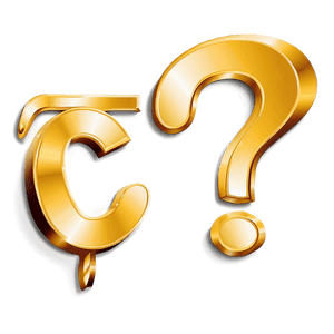 Golden Question Mark PNG lqu5 PNG image with transparent background