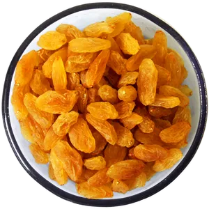 Golden Raisins Bowl Dry Fruits PNG Image