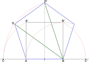 Golden Ratio Pentagon Construction PNG Image