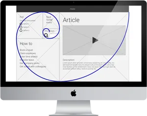 Golden Ratio Web Design Overlay PNG Image