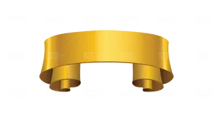 Golden Ribbon Banner Graphic PNG Image