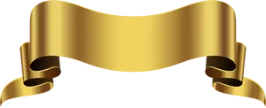 Golden Ribbon Banner Graphic PNG Image