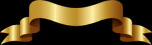 Golden Ribbon Banner Graphic PNG image with transparent background