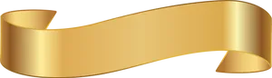 Golden Ribbon Banner PNG Image