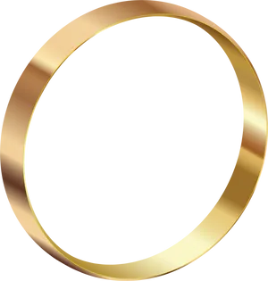 Golden Ring Simple Design PNG Image