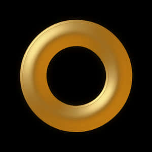 Golden Ringon Black Background PNG image with transparent background