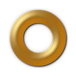 Golden Ringon Black Background PNG Image