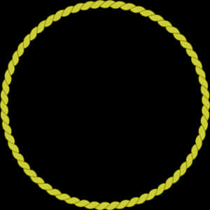 Golden Rope Circle Frame PNG