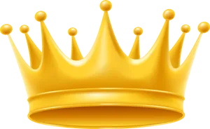 Golden Royal Crown Graphic PNG Image