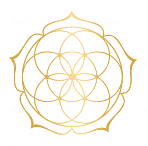 Golden Sacred Geometry Pattern PNG Image