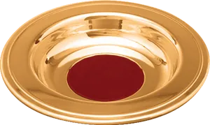 Golden Seal Stamp Top View PNG Image