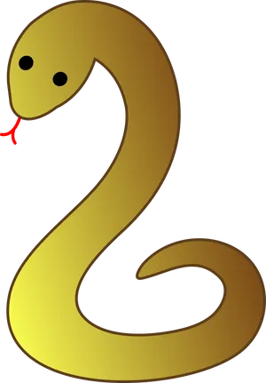 Golden_ Serpent_ Illustration PNG Image