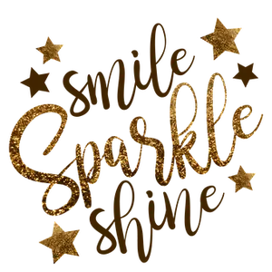 Golden Smile Sparkle Shine Graphic PNG Image