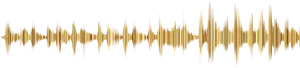 Golden Sound Wave Visualization PNG Image