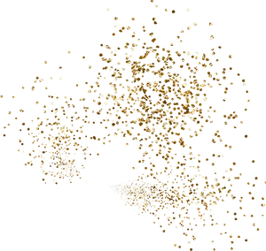 Golden Sparkle Confetti Overlay PNG Image