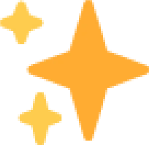 Golden Sparkle Emoji PNG Image