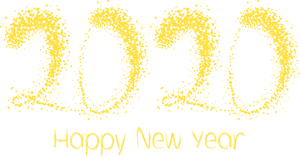 Golden Sparkle2020 Happy New Year PNG Image