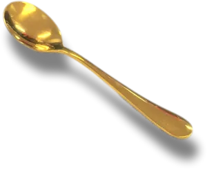Golden Spoonon Black Background PNG Image