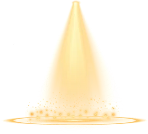 Golden Spotlight Effect PNG Image