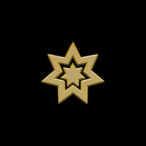 Golden Star Black Background PNG image with transparent background