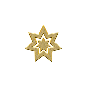 Golden Star Black Background PNG Image