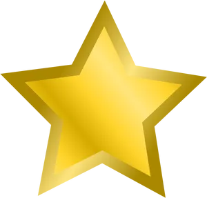 Golden Star Clipart PNG Image