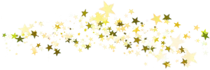 Golden Star Confetti Swirl PNG Image