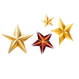 Golden Star Design Png Uca PNG Image