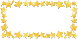 Golden Star Frame Background PNG Image