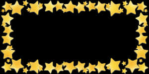 Golden Star Frame Background PNG image with transparent background