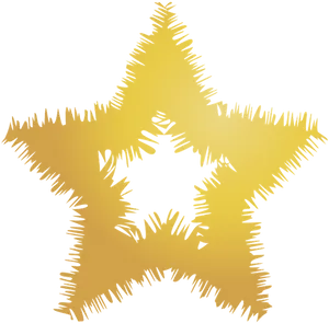 Golden Star Grungy Texture PNG Image