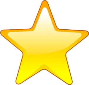 Golden Star Icon PNG Image