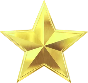 Golden Star Illustration PNG Image