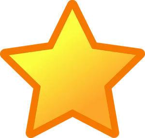 Golden Star Vector Graphic PNG Image