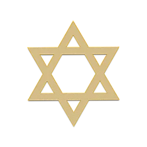 Golden Starof Davidon Black Background PNG Image